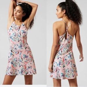 Athleta infinity dress watercolor pink floral xxs
